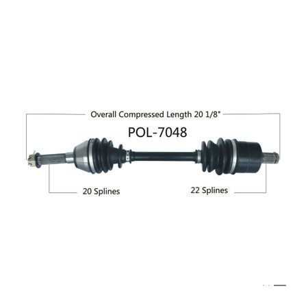 Wide Open OE Replacement CV Axle for POL FRONT SCRAMBLER 500 4X4 10 POL-7048